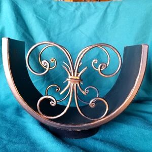 Black Metal Handicraft Rod Iron Flower Arrangement Stand